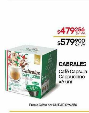 Nini Mayorista Cabrales Café Capsula Cappuccino oferta