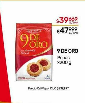 Nini Mayorista 9 De Oro Pepas oferta