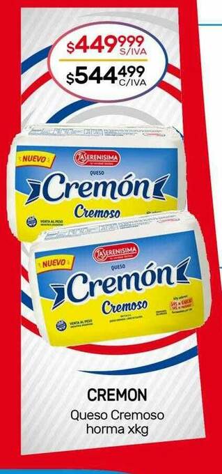 Nini Mayorista Cremon Queso Cremoso Horma oferta