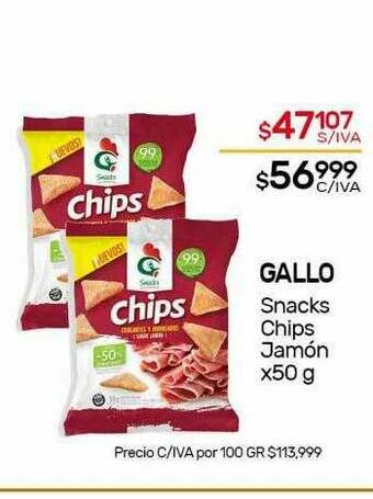 Nini Mayorista Gallo Snacks Chips Jamón oferta