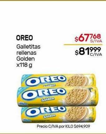 Nini Mayorista Oreo Galletitas Rellenas Golden oferta
