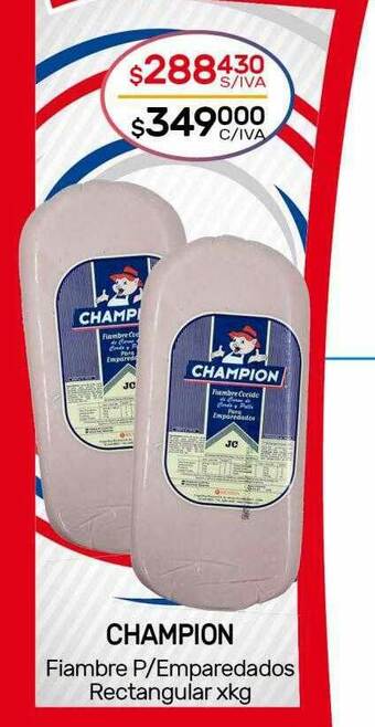 Nini Mayorista Champion Fiambre P Emparedados Rectangular oferta