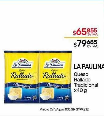 Nini Mayorista La Paulina Queso Rallado Tradicional oferta
