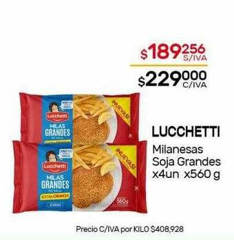 Nini Mayorista Lucchetti Milanesas Soja Grandes oferta