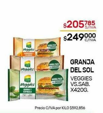 Nini Mayorista Granja Del Sol Veggies oferta