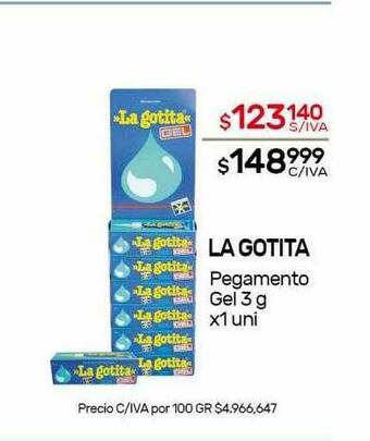Nini Mayorista La Gotita Pegamento Gel 3g oferta
