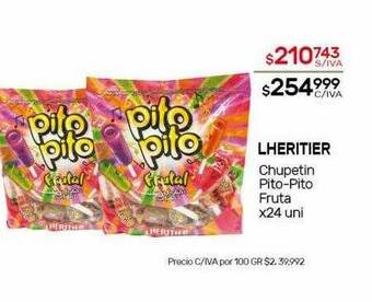 Nini Mayorista Lheritier Chupetin Pito-pito Fruta oferta