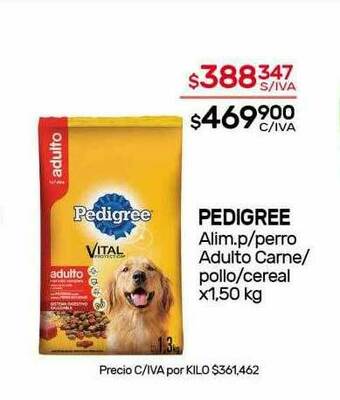 Nini Mayorista Pedigree Alim P Perro Adulto Carne Pollo Cereal oferta