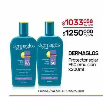Nini Mayorista Dermaglos Protector Solar F50 Emulsión oferta
