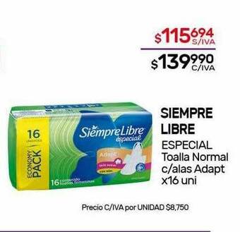 Nini Mayorista Siempre Libre Especial Toalla Normal C Alas Adapt oferta