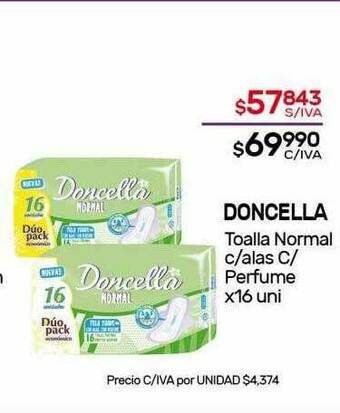Nini Mayorista Doncella Toalla Normal C Alas C Perfume oferta