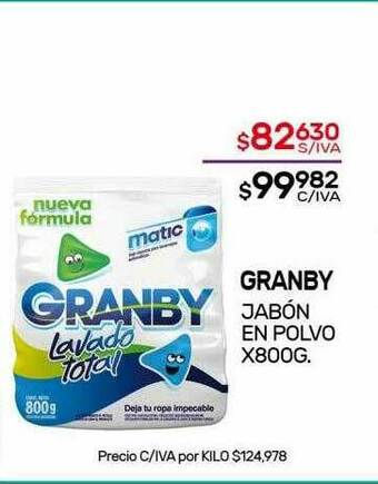 Nini Mayorista Granby Jabón En Polvo oferta