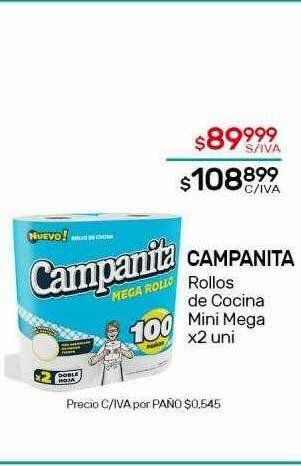 Nini Mayorista Campanita Rollos De Cocina Mini Mega oferta