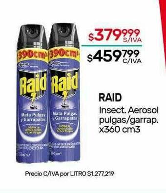 Nini Mayorista Raid Insect Aerosol Pulgas Garrap oferta