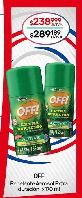 Nini Mayorista Off Repelente Aerosol Extra Duración oferta