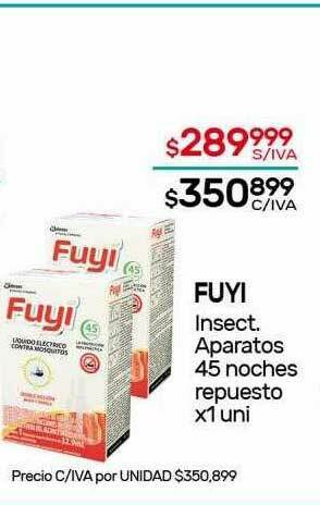 Nini Mayorista Fuyi Insect Aparatos 45 Noches Repuesto oferta