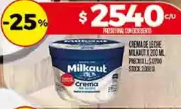 Supermercados DIA Milkaut crema de leche oferta