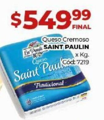 Diarco Queso Cremoso Saint Paulin x Kg. oferta