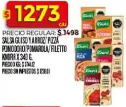 Supermercados DIA Knorr salsa guiso yarroz pizza pomodoro pomarola/filetto oferta