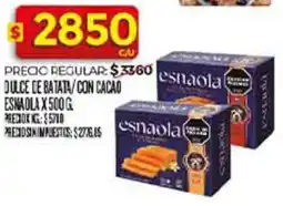 Supermercados DIA Esnaola dulce de batata/con cacao oferta