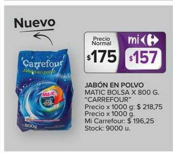 Carrefour Market Jabón En Polvo Matic Bolsa oferta