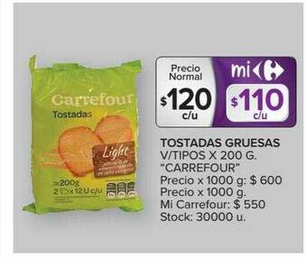 Carrefour Market Tostadas Gruesas oferta