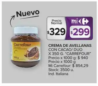Carrefour Market Crema De Avellanas Con Cacao Duo oferta