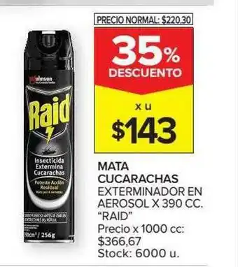 Carrefour Market Mata Cucarachas Exterminador En Aerosol oferta