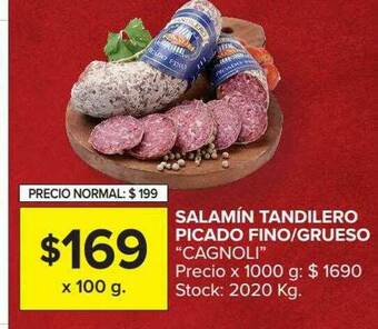 Carrefour Market Salamín Tandilero Picado Fino Grueso oferta