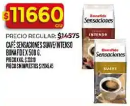 Supermercados DIA Bonafide café sensaciones suave/intenso oferta