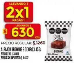 Supermercados DIA 9 de oro alfajor brownie oferta