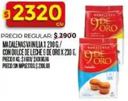 Supermercados DIA 9 de oro madalenas vainilla oferta
