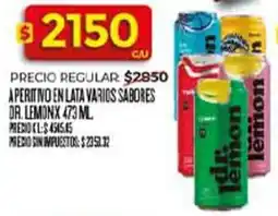 Supermercados DIA Dr. lemon aperitivo en lata varios sabores oferta