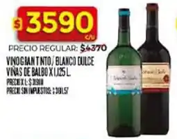 Supermercados DIA Vinogrant nto blanco dulce vinas de balbo oferta