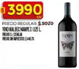 Supermercados DIA Nampe vino malbec oferta