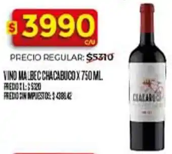 Supermercados DIA Chacabuco vino malbec oferta