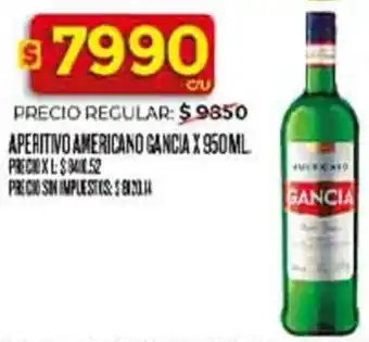 Supermercados DIA Gancia aperitivo americano oferta