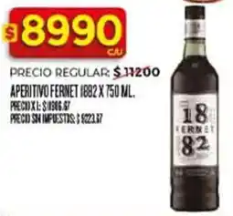 Supermercados DIA 1882 aperitivo fernet oferta