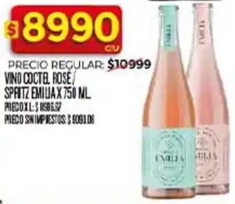 Supermercados DIA Emilia vino coctel rose spritz oferta