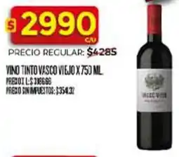 Supermercados DIA Vasco viejo vino tinto oferta