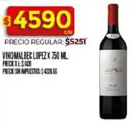Supermercados DIA Lopez vinomalbec oferta