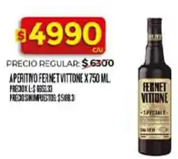 Supermercados DIA Fernet vittone aperitivo oferta