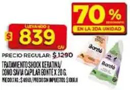 Supermercados DIA Bonté tratamiento shock keratina/ cono savia capilar oferta