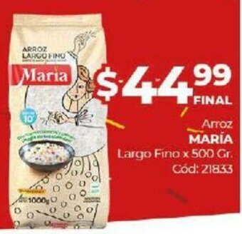 Diarco Arroz María Largo Fino x 500 gr oferta