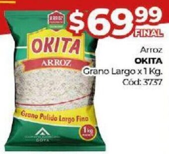 Diarco Arroz Okita Grano Largo x 1 kg oferta