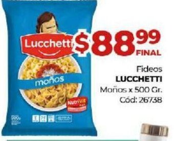Diarco Fideos Lucchetti Moños x 500 gr. oferta