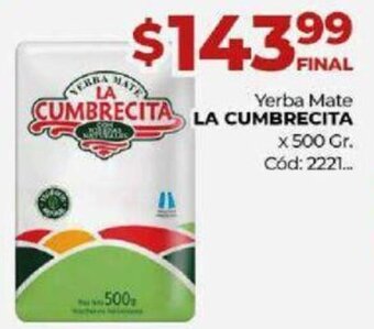 Diarco Yerba Mate La Cumbrecita x 500 gr. oferta