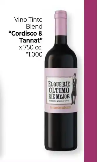 La Anonima Cordisco & Tannat Vino Tinto x 750cc oferta