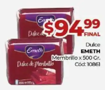 Diarco Dulce Emeth Membrillo x 500 gr. oferta