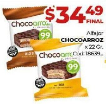 Diarco Alfajor Chocoarroz x 22 gr. oferta